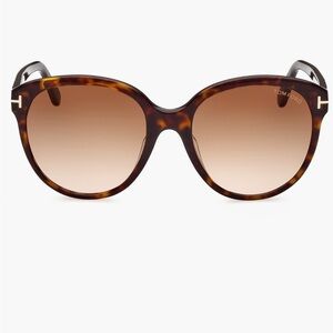 Tom Ford Brown 58mm Round Sunglasses
